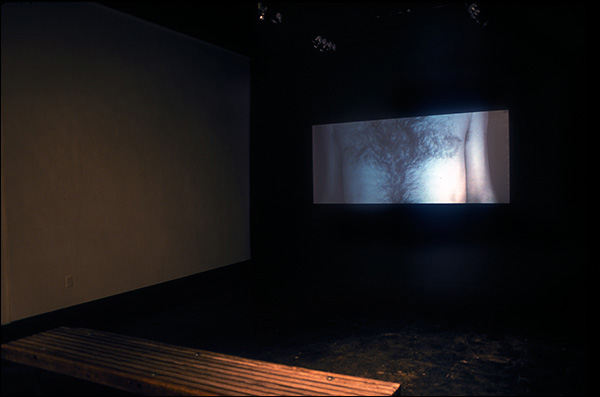 Installation view of video "John"