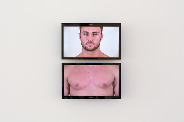 Installation view of video and sound installation "Only When I Breathe"