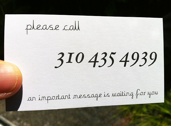 Please Call - An Important Message is Waiting for You Example #2